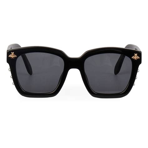 gucci sunglasses with gold bee|Gucci reflective sunglasses.